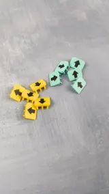 Yellow and mint needle bed markers for Silver Reed
