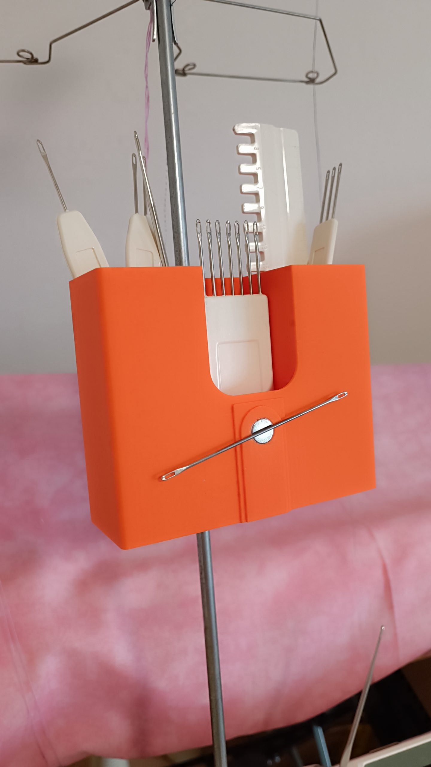 Knitting Machine Tool Organizer with Custom Clamp | Brother & Silver Reed