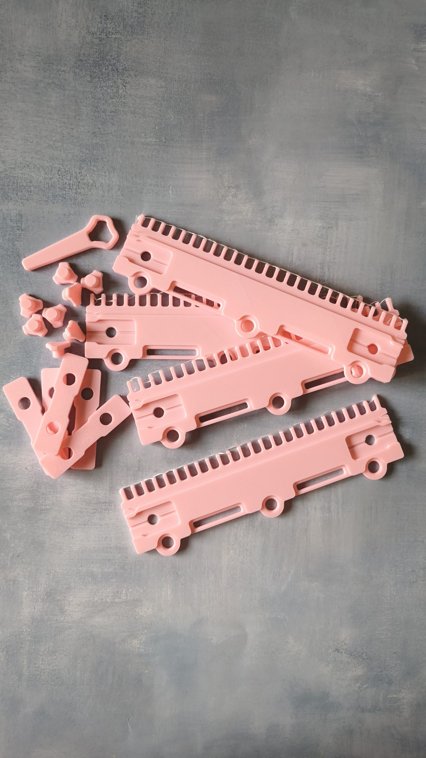 Modular Cast-on Comb Set Compatible with 5gg Knitting Machines, 3D Printed Setup Tool, Elastic Thread Wire Replacement, Custom Color