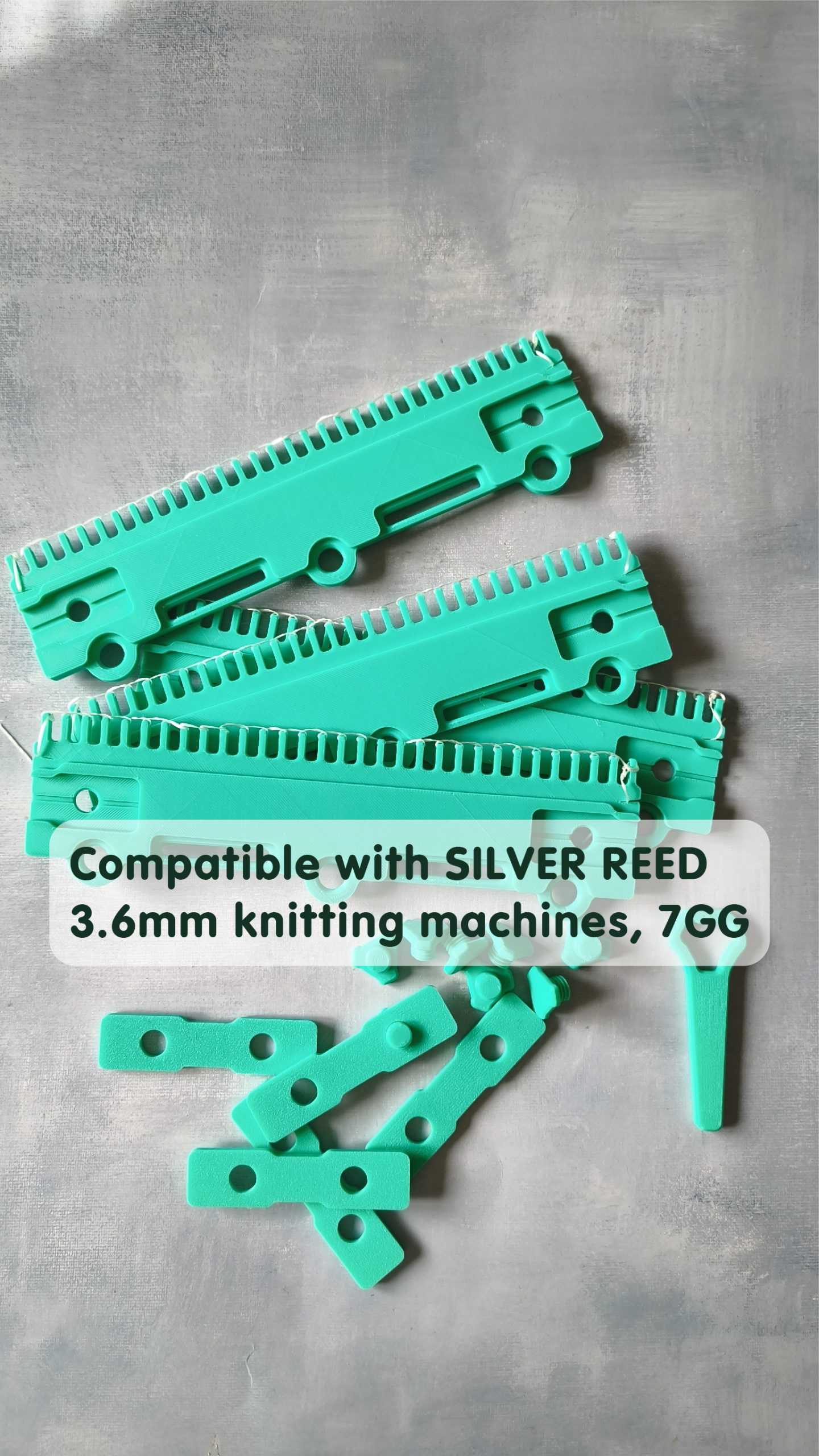 Modular Cast-On Comb Compatible with Silver Reed 7GG 3.6mm