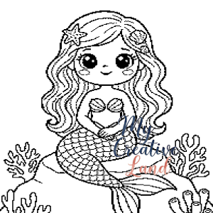 Mermaid Baby Blanket Knitting Pattern with Personalization Space — Brother Machine Jacquard Chart, STP File