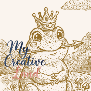 Frog Princess Slavic Fairytale Knitting Chart, 2-Color Double Bed Jacquard, Brother Electronic Knitting Machine Pattern, STP File