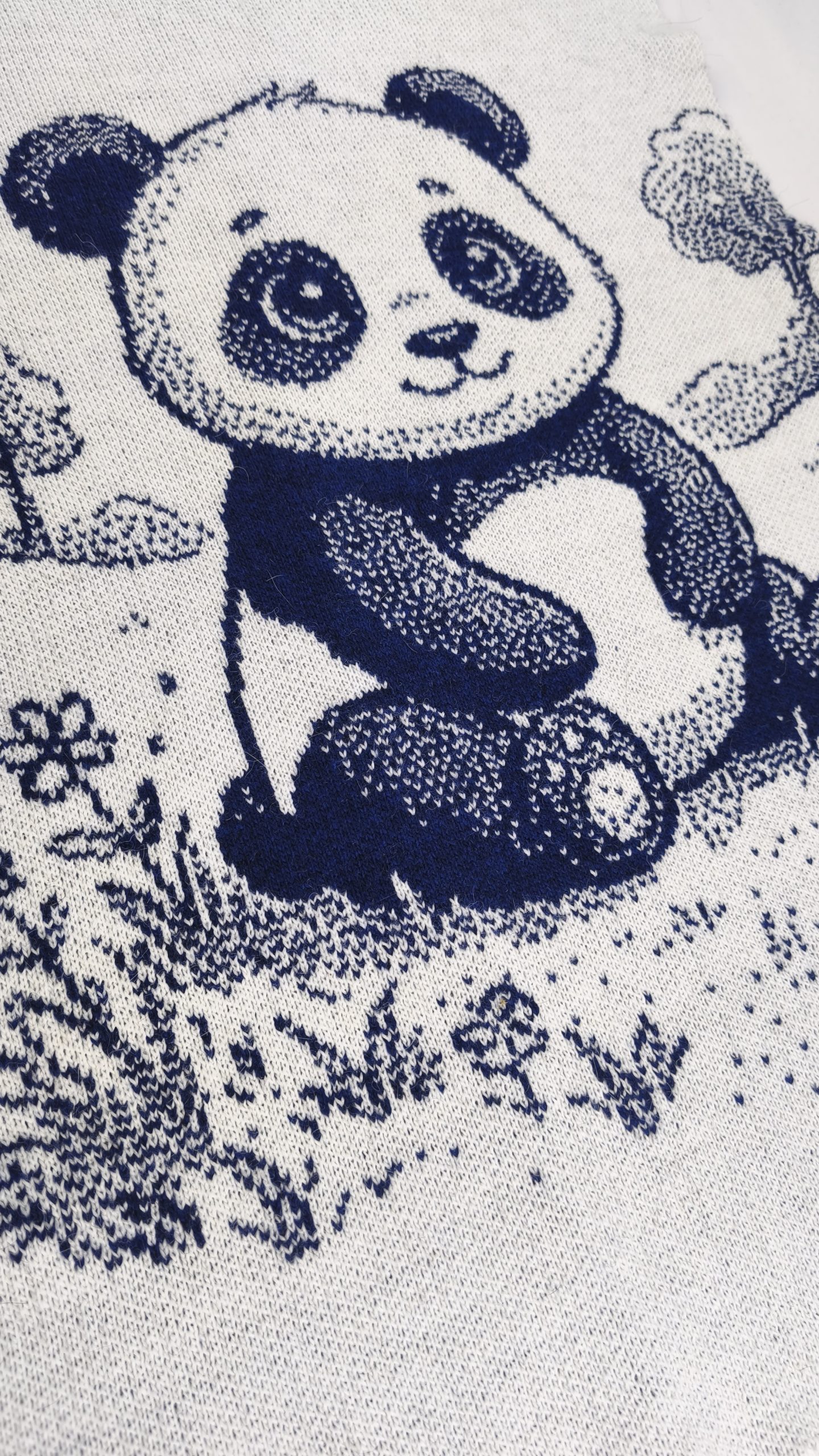 Panda Bear Baby Blanket Knitting Pattern — Brother Machine Jacquard Chart, STP File - Image 2