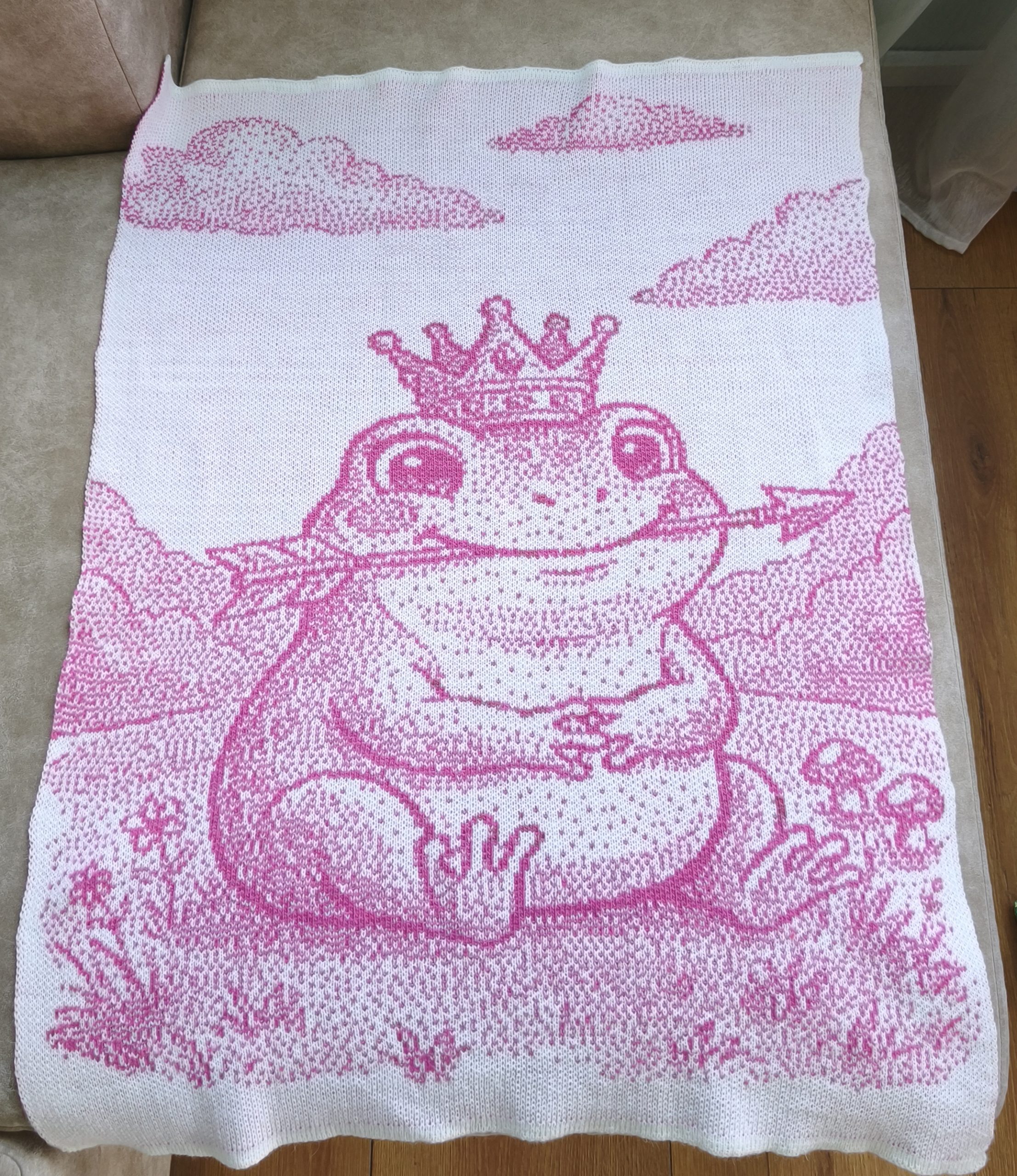 Frog Princess Slavic Fairytale Knitting Chart, 2-Color Double Bed Jacquard, Brother Electronic Knitting Machine Pattern, STP File - Image 2